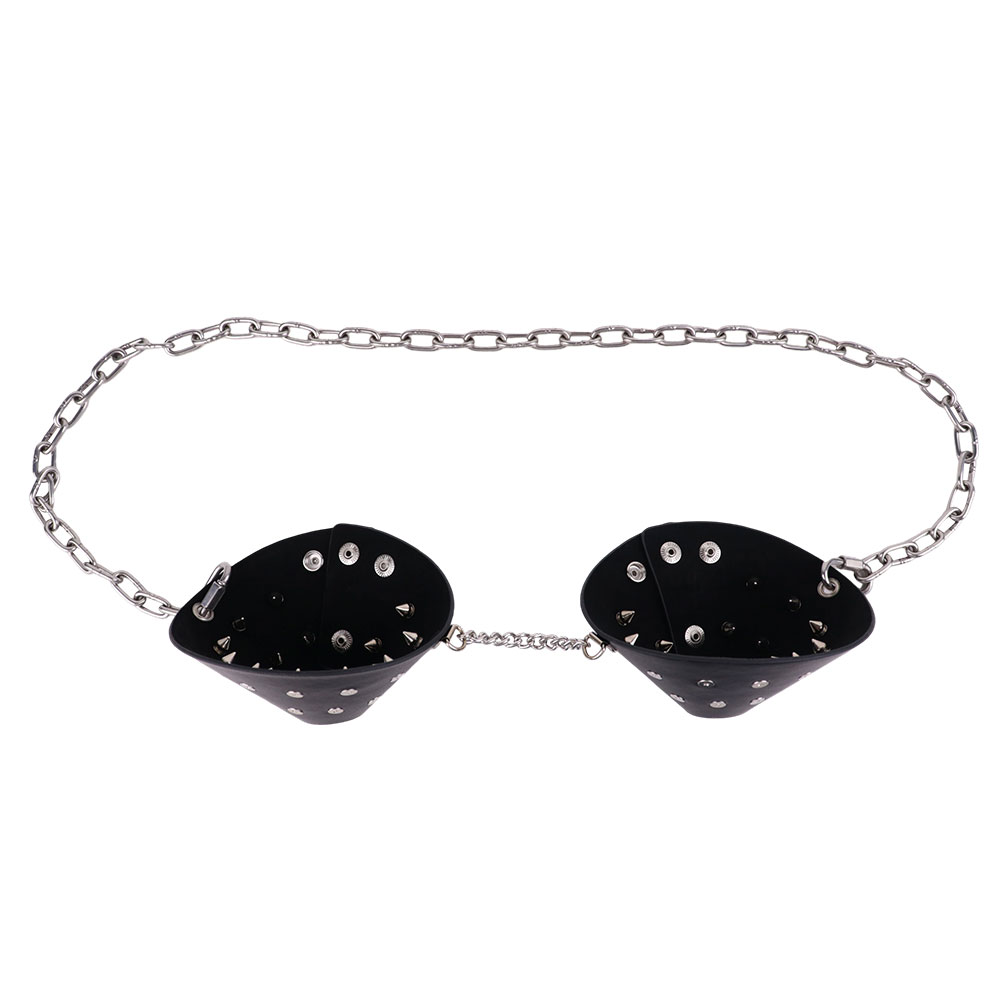 Steel Chain - DOGLOV الصدر عبودية الإناث يمكن ارتداؤها