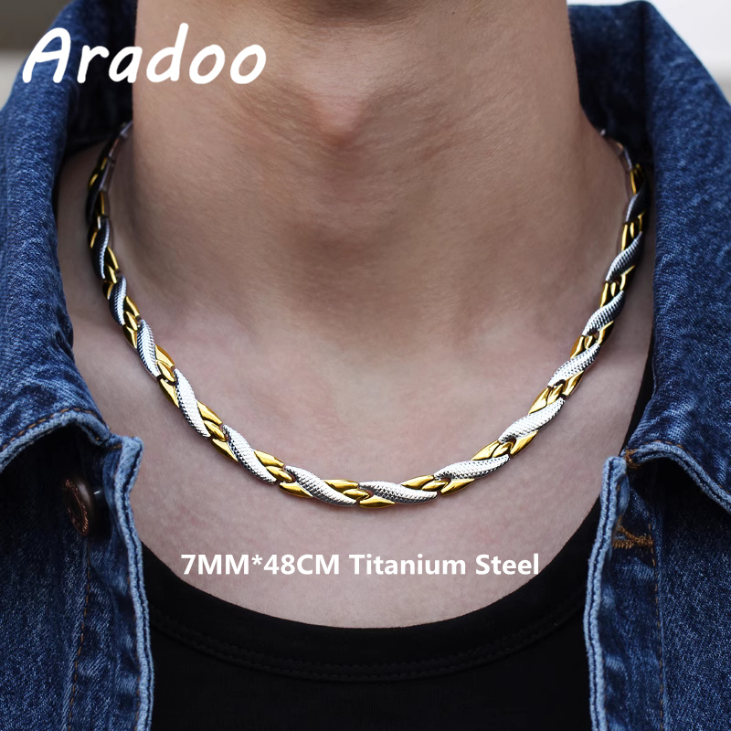 Ansi Chain - ARADOO التيتانيوم الصلب التنين نمط قلادة