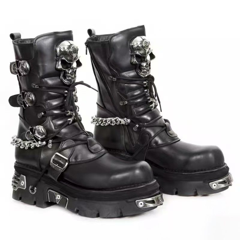 أزياء الرجال جلد طبيعي دراجة ن - مراجعة Motorcycle Chain وسعره